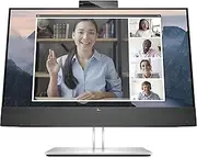 HP E24mv G4 23.8" Full HD LCD Monitor 16:9 IPS, Anti Reflective, 1920 x 1080, HDMI - VGA - DisplayPort, USB Hub, Webcam, Video - Audio, Black - Silver