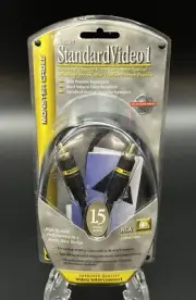 NEW Monster Cable 24K Gold RCA Standard Video 1 VCR Camcorder TV A/V 1.5M 4.92ft
