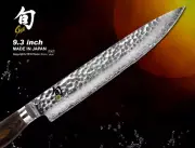 Shun Damascus Carving Slicing Knife 9.3 inch Chef's Cutlery Kai Japan Flatware