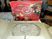 Mikasa Snowflake Chip Dip Plate+Bowl Germany NIB! Walther Glas Siebenstern Col
