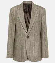 [Nili Lotan] Nili Lotan Gael Boyfriend wool and cashmere blazer AU 10 beige