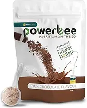 NatureBee PowerBee Protein Shake Chocolate | Premium Whey Protein Powder Blend with Probiotics & Bee Pollen | Natural Energy Boost & Micronutrients | No Added Sugar | 14 servings, 462g per pack