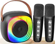 ROSY CLOUD Wireless Karaok Machine Bluetooth Karaoke Microphone Speaker, Portable Handheld Karaoke Mic Speaker Karaok Machine Home Party Birthday for All Smartphones Black