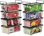 Freezer Organizer Bins - 8 Pack Small Stackable Chest Freezer Organizer for 7 Cu