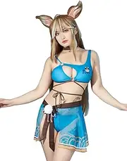 [haikyuu] Women Anime Derivative Two Piece Swimsuit with Cover Up Skirt Anime Bikini Set Bathing Suit