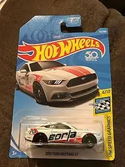 Hot Wheels 2015 Ford Mustang GT 222/365, White, 1:64 Scale, Muscle Car, Boys