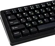 GEKUCAP PBT Minimalist Black Keycaps - 129 Keys, Dye Sublimation Custom Keycaps, Cherry Profile, Set for Cherry Gateron MX Switches Mechanical Keyboard (Royal Typewriter Theme)