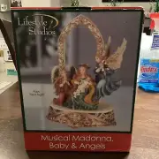 Madonna baby & Angels silent night musical figurine music box