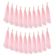 20Pcs Light Pink Tassel Garland 14.6 x 9.4 Inch Tissue Paper Tassel Banner