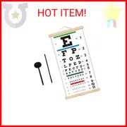Snellen Eye Chart, Eye Charts for Eye Exams 20 Feet with Wooden Frame 11x22 Inch