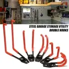 Duty Ladder Wall Mounted Holder Hanger Rack Organizer Tool Garage Storage Hooks
