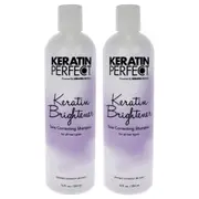 Keratin Brightener Shampoo by Keratin Perfect for Unisex - 12 oz Shampoo - Pack of 2