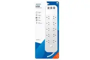JACKSON 10-Way Powerboard 6x USB Fast Charging Ports (4.5A) 10 Surge Protected