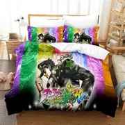 a1818 Bed Sheets ed JoJo Bizarre Adventure Bedding SetStone Ocean Duvet Cover Double Adult Kids Quilt Cover3-Piece Bedding Set (1 Duvet Cover + 2 Pi