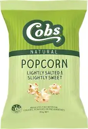 Natural Lightly Salted Slightly Sweet Popcorn 30 Grams