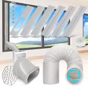 Portable Air Conditioner Window Vent Kit 5.9” Exhaust Hose Adjustable Universal