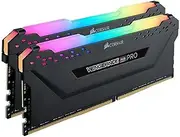 CORSAIR Vengeance RGB PRO 32GB (2x16GB) DDR4 3200 (PC4-25600) C18 Desktop Memory – Black (CMW32GX4M2C3200C18)