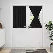 Out Door Curtains Rod Pocket Privacy Light Filtering W25 X L40 Inch Black New