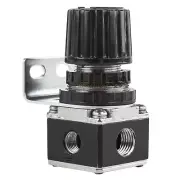 1/4" Air Compressor In Line Compressed Air Regulator Mini w/ Wall Mount Bracket