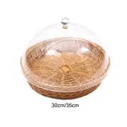Bread Basket Rustic Imitation Rattan Woven Basket for Desk Home Dining Room