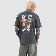 [Kiss Chacey] Macro Box Fit Tee Pigment Asphalt