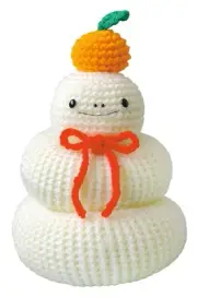 Hamanaka Zodiac Amigurumi Kit Kagami Mochi Snake (Size: approx. Height 23cm, Wid