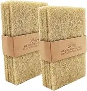 Natural Scouring Pads 10 Pack- Dish Scrubber Non-Scratch Sisal Cleaning Scrub Pads, Eco-Friendly Glass Coconut Fiber Kitchen Scrubbers for Pans and Pots, Compostable, Biodegradable (10 Pack)