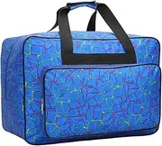 [Blogiiup] Sewing Machine Bag, Sewing Machine Bag Large Capacity Blue Case with Handle Zippered Nylon for Boarding School, Travel