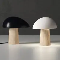 在飛比找樂天市場購物網優惠-北歐丹麥檯燈臥室床頭書桌面燈現代簡約創意宅寂風民宿蘑菇燈 全
