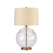 [Florabelle Living] Victoria Glass Lamp W/ Ivory Shade