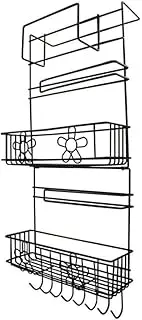 Mikinona Sturdy Iron Storage Shelf Refrigerator Spice Mount for Compact Storage