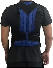 Corrector Correction Belt for Men and Women Back Brace Support Straightener Shoulder Upright Trainer Waist Straps,Blue-Small,Blue-Small