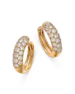 Bloomingdale's Fine Collection Diamond Pave Hoop Earrings in 14K Yellow Gold, 1.0 tcw