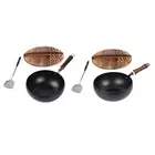 9.45inch Wok Pan Induction Cooker Boiling Chinese Wok for Home Kitchen Hotel