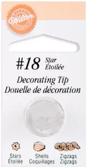 Wilton Decorating Tip For Food Decoration - 18 Star,1Pkg
