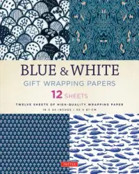 在飛比找博客來優惠-Blue & White Gift Wrapping Pap