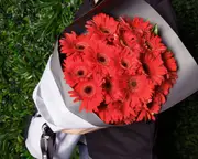 Deep Red Gerbera Bouquet