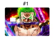 2 Zoro One Piece Premium Print Bank Card Vinyl Skins Small Chip. Choose Any 2