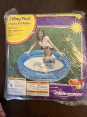 Clearwater 2 Ring Pool Inflatable 52” X 9” Ages 3+ Kiddie Pool Kmart