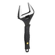 1pcs Adjustable Wrench 12" Alloy Steel Universal Spanner Wide Opening, Black