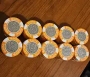 Lot 100 NEW80s CERROMAR BEACH CBH $2.5 COIN Casino chip DORADO Puerto Rico poker