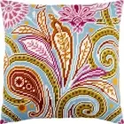 DIY Needlepoint/Tapestry Pillow Kit "Batik" 16x16 in / 40x40 cm