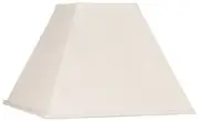 Beige Linen Large Square Lamp Shade 7" Top x 17" Bottom x 12" High (Spider)