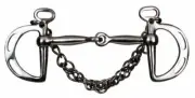 Showman Stainless Steel Snaffle Mouth Slotted Kimberwick Bit