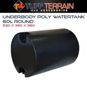 Tuff Terrain Underbody Poly Watertank 60L Round Water Storage RV 4x4 4WD Offroad