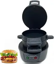 MTSDM Breakfast Sandwich Maker, Hamburger Machine, Sandwich Toaster Burger Maker Easy to Clean Non-Stick Cooking Plates, Egg Cooker Ring, for English Muffins, Mini Waffles, Burger, Omelette, Toast