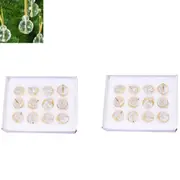24pcs Crystal Glass Sun Catcher Hanging Christmas Balls Ornaments for Xmas Tree Wedding Party Home Decor -Style 3