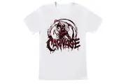 Spider-Man Unisex Adult Carnage T-Shirt (White) (L)