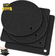 Silicone Trivet Pot Mat, Silicone Pot Holders for Hot Pan and Pot Pads. Heat Res