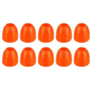 20Pcs Plastic Bell End Stoppers, Cord End Lock Rope Fastener, Orange